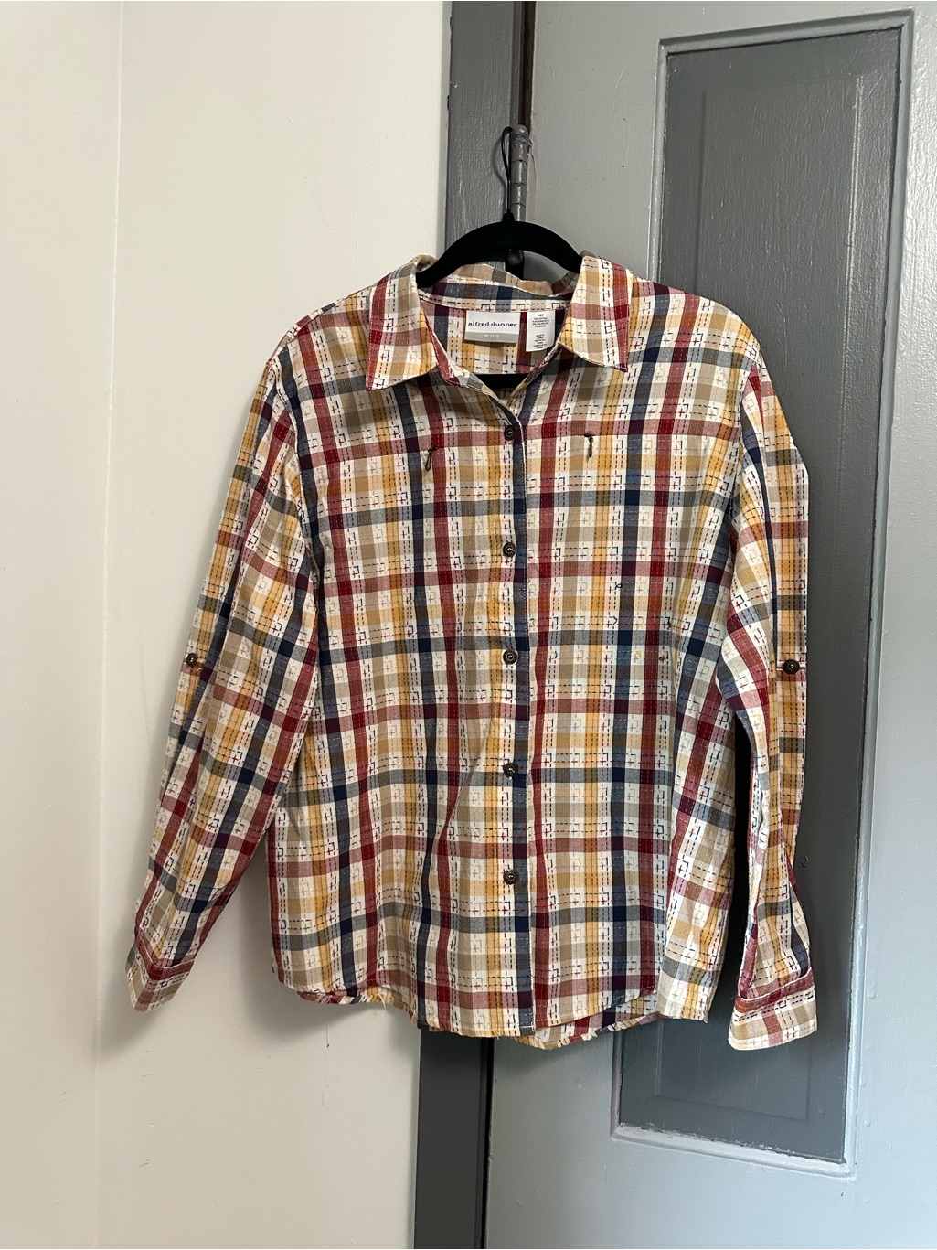 Alfred Dunner Plaid Button-Up Shirt